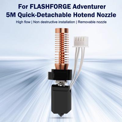 For Flashforge Adventurer 5M Nozzle Kit Upgrade Hotend Pinting Head Quick-Detachable Nozzle Ad5M Hard Steel Nozzle Kit 0.4Mm