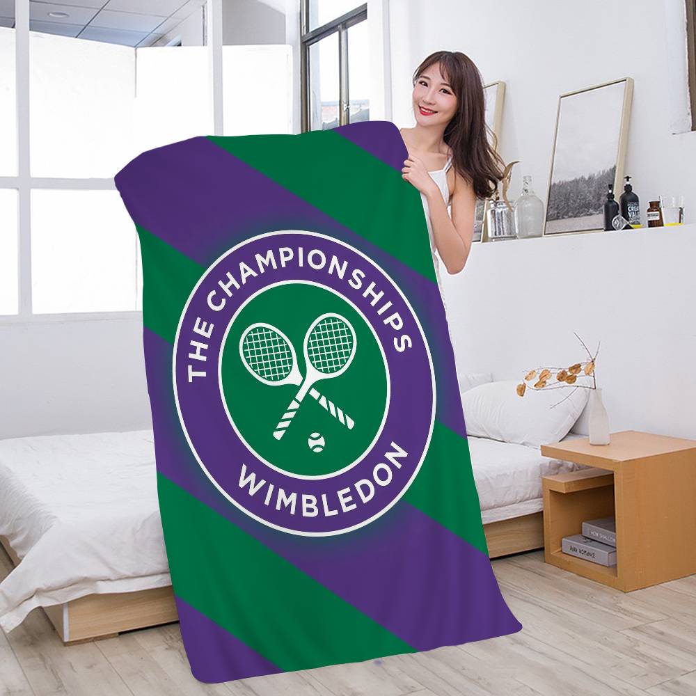 W-Wimbledon Pattern Cartoon Beach Towel Cute Kawaii Room Decor Bath Girls Children Hand Towels For Bathroom Shower