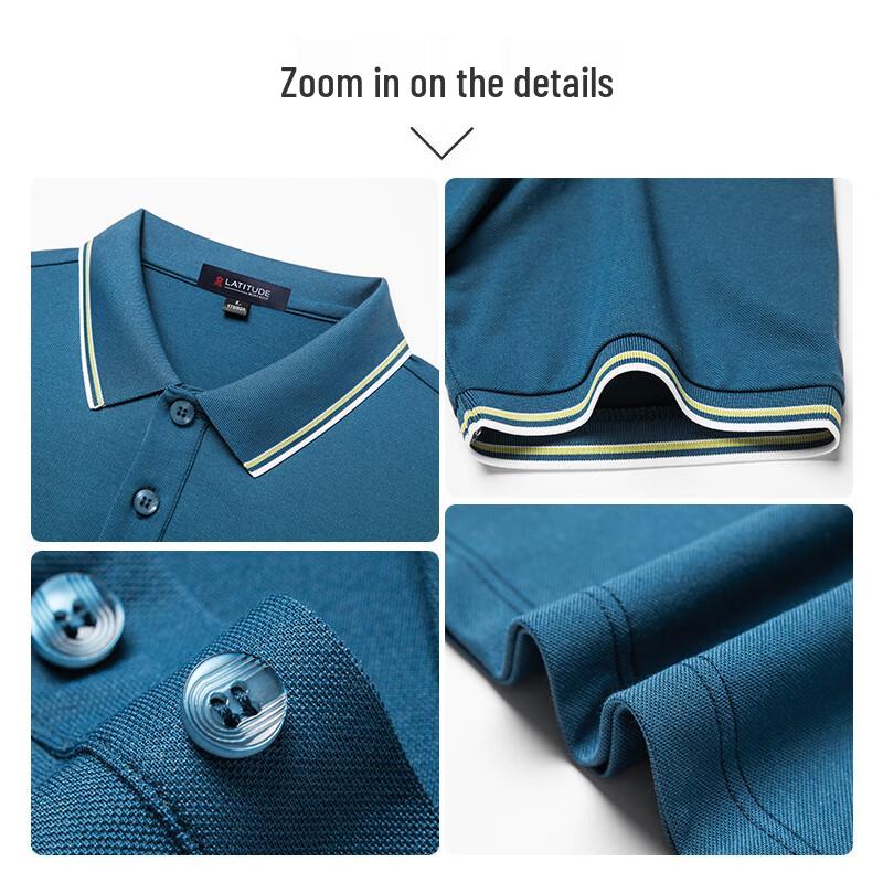 MONTAGUT Men's Cooling Antibacterial Mercerized Polo Shirt