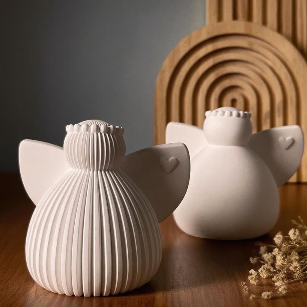 Silicone Moulds, Christmas Candles,3D Angel Silicone Moulds, Christmas Casting Mould, Angel Plaster Mould For Casting, Silicone Christmas Candle Mould