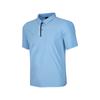 Solid Color Moisture Wicking Loose Fit Short Sleeve Polo Shirt Men Tops Temptation-Blue P224M049-00MU