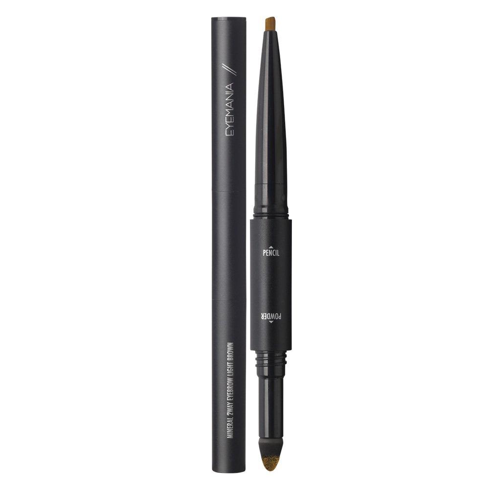 EYEMANIA Mineral 2-Way Eyebrow Pencil: 0.2g, Tip: 0.4g (Light Brown)