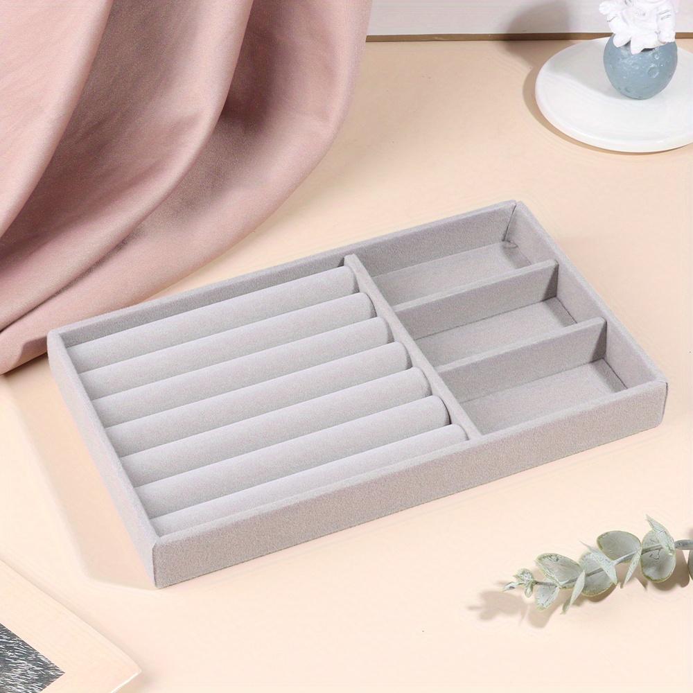 

1PC Simple Flannelette Ring Box Jewelry Box Stud Earrings Jewelry Storage Box Drawer Dustproof Jewelry Box Display Box