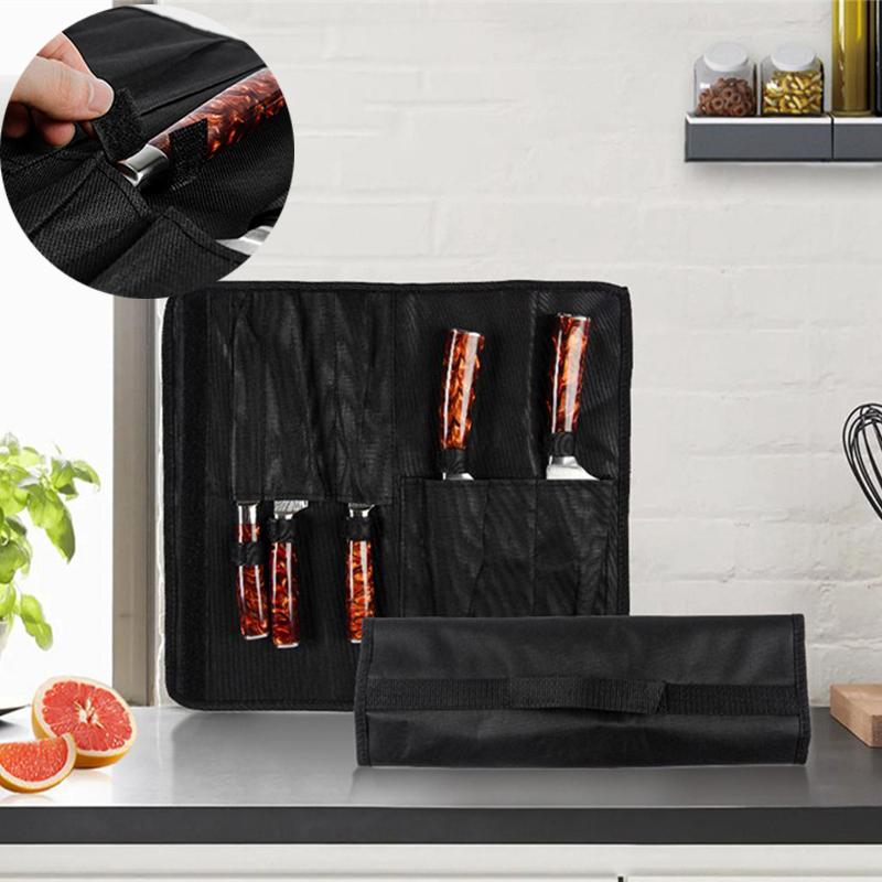 Handbag 5-Piece Knife Bag Portable Split Bag of Knife Waterproof Knife Buggy Black Oxford Cloth Bag Blade Sheath