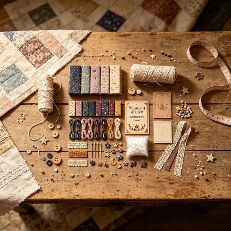 Miniatur Stofffiguren Szene Nähset für Regal-Auslage, DIY Handmontage-Projekt mit Tischakzent und Geschenk-Attraktivität