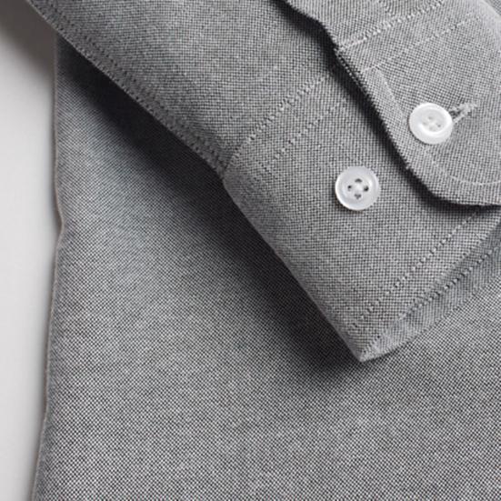 Camisa masculina de manga comprida, cor sólida, botão, cardigan, lapela, casual, camisa de primavera para trabalho