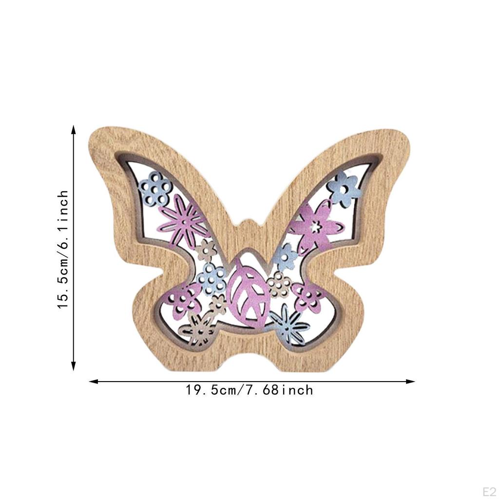 Wooden Butterfly Figurine for Home Decor