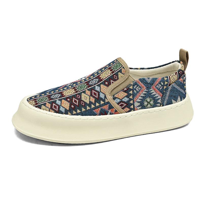 

Spring new men s low-top thick-soled canvas shoes, one-pedal set of lazy shoes, Douyin live broadcast driving men s shoes 39 standard sneaker size