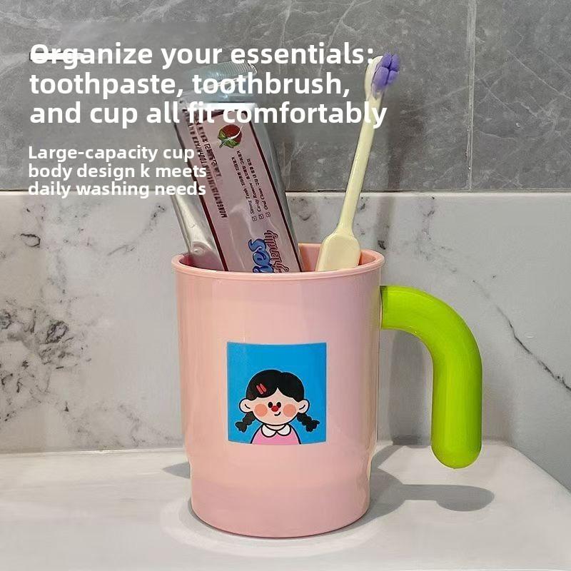 Mouthwash Cup, Children's Brushing Cup, Washbasin Cup, Couple Toothpaste Toothbrush Cup, Dormitory Cute Household Mouthwash Cup