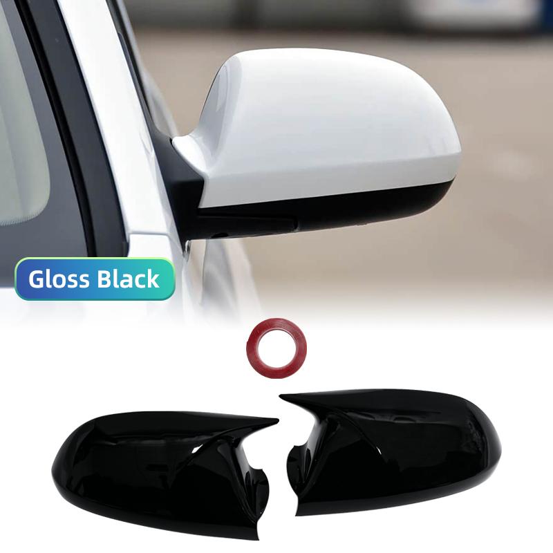 

Pair Car Side Reverse Mirror Cover For Hyundai Elantra III (XD2) 2004 2005 2006 2007 2008 2009 2010 Glossy Black Carbon Look
