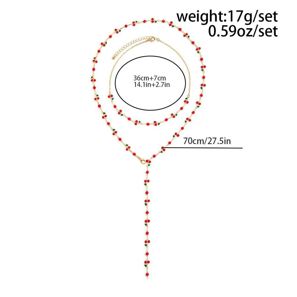 Chic Y-Shaped Multi-Layer Necklace Set for Women - Versatile & Sexy Collarbone Chain.