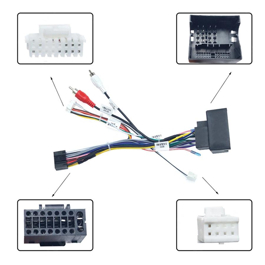 16-Pin Android Stereo Audio Power Wiring Harness W/ Canbus For BMW X1 E90 2004+