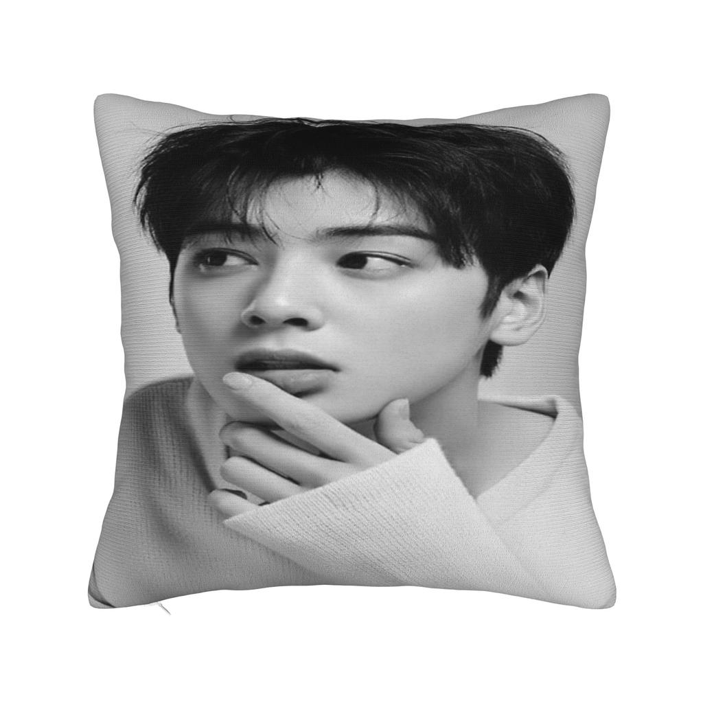 CHA EUN WOO Kpop ASTRO Idol Pillowcases Product Printing Cushion Cover  Throw Pillow Cover Bed Decorations Square Multiple Sizes