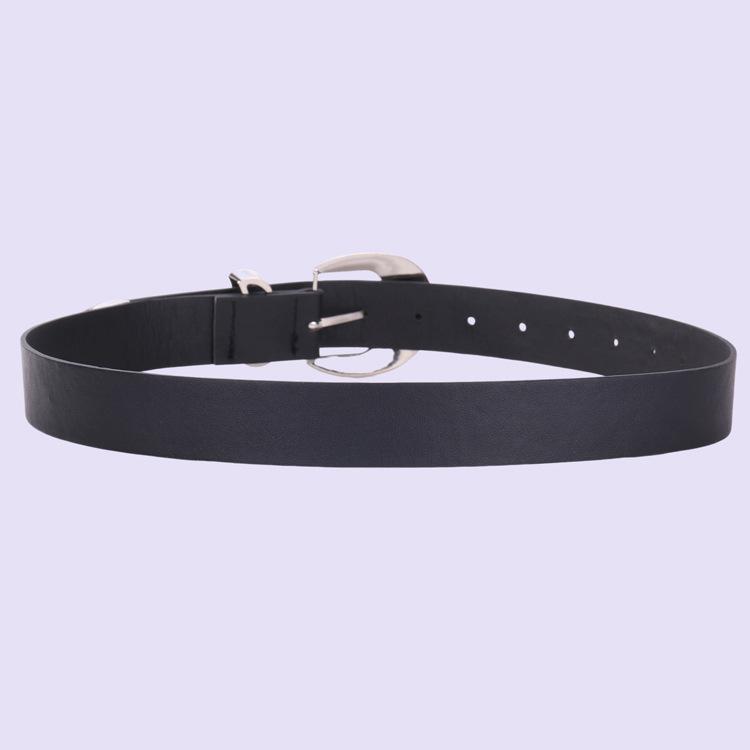 American Classic Black Retro Personalized Rhinestone Belt Women'S Jeans Belt Dress Decorative Women'S Belt