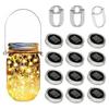 Solar Mason Jar Lights 30 LED Waterproof Fairy String Lights Firefly Jar Lids with Hangers for Outdoor Yard Garden Patio Decor
