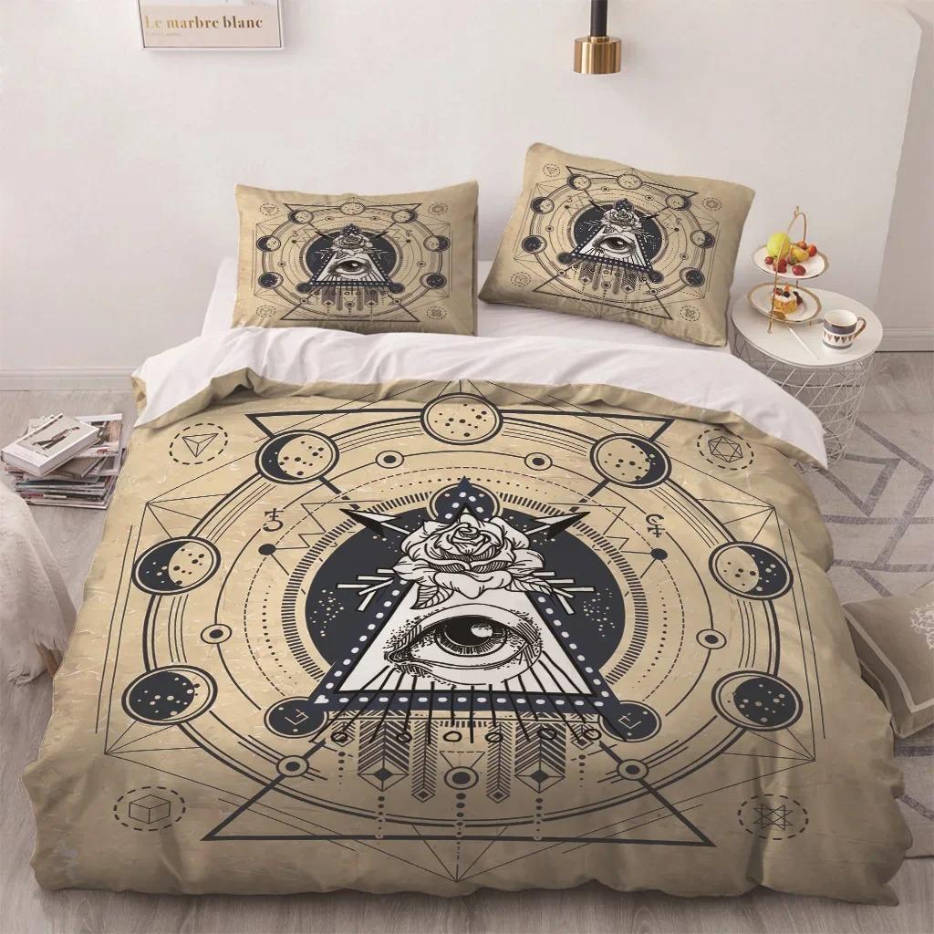 Africa Egypt King Queen Duvet Cover Egyptian Pharaoh Bedding Set for Teens Adults Ancient Frescoes 2/3pcs Polyester Quilt Cover