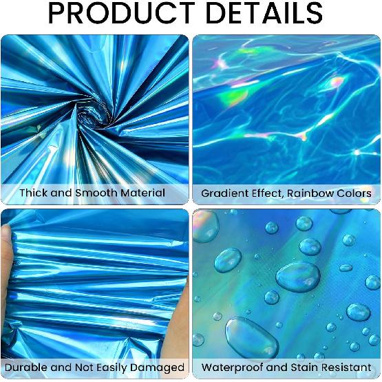 3 Pcs Iridescent Ocean Waves Tablecloths, 54 x 108 Inch Disposable Plastic Ocean Table Cloth, Water Print Tablecloths Ocean Table Cover for Beach