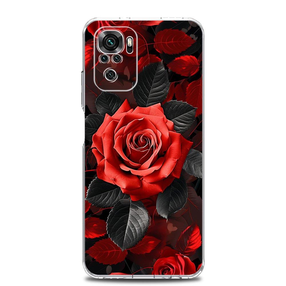 Beautiful Red Rose Flowers Phone Case For Xiaomi Redmi Note 15 14 13 12 4G 10 11 Pro Plus 5G 14C 13C 12C 10C Cover