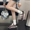 Fashion Women's Platform Sneakers Autumn New Soft Sole Breathable Comfortable Running Shoes Fashion Lace Up Height Increase Casual Shoes
