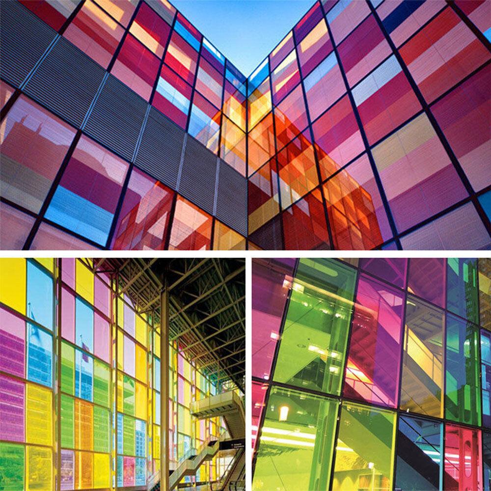 15in x 47in Multiple Colour Window Film Solar Tint Glass Door Home Glass Decor SelfAdhesive Transparent UV Protector Sticker DIY