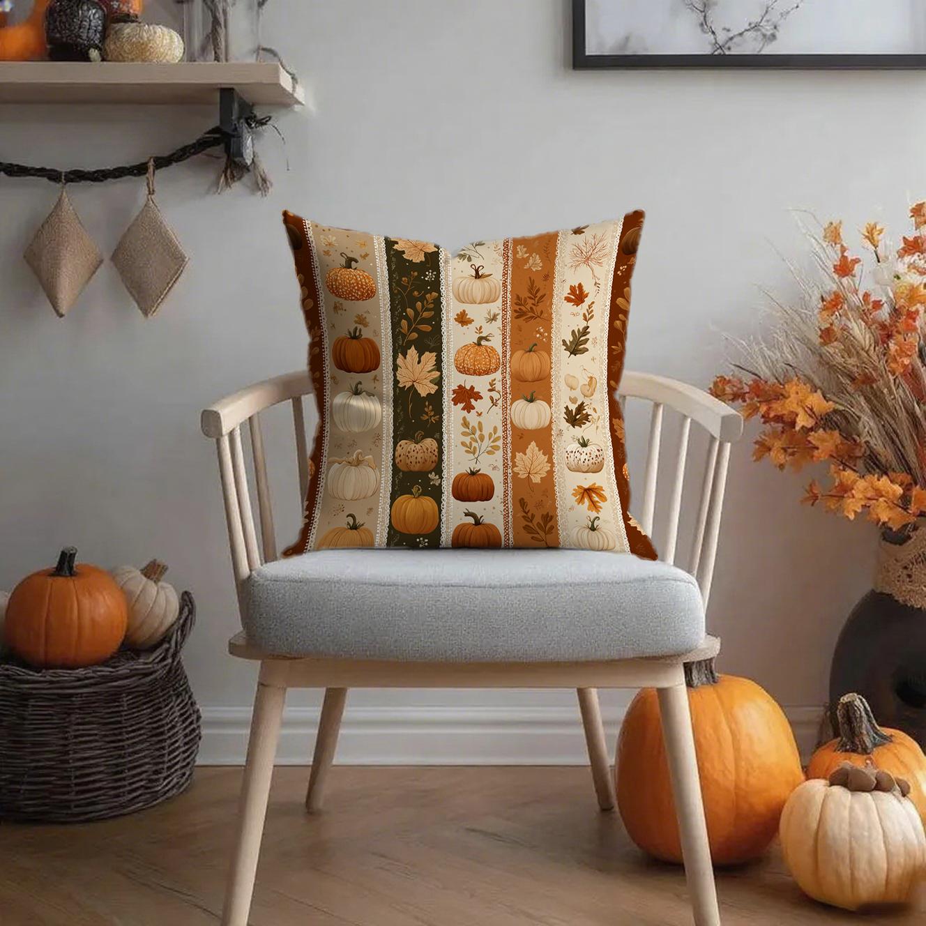 

Pumpkin & Goose Themed Pillow CoversSuitable for sofa car bedroom decorative cushion cover pillow cover 16x16Inch