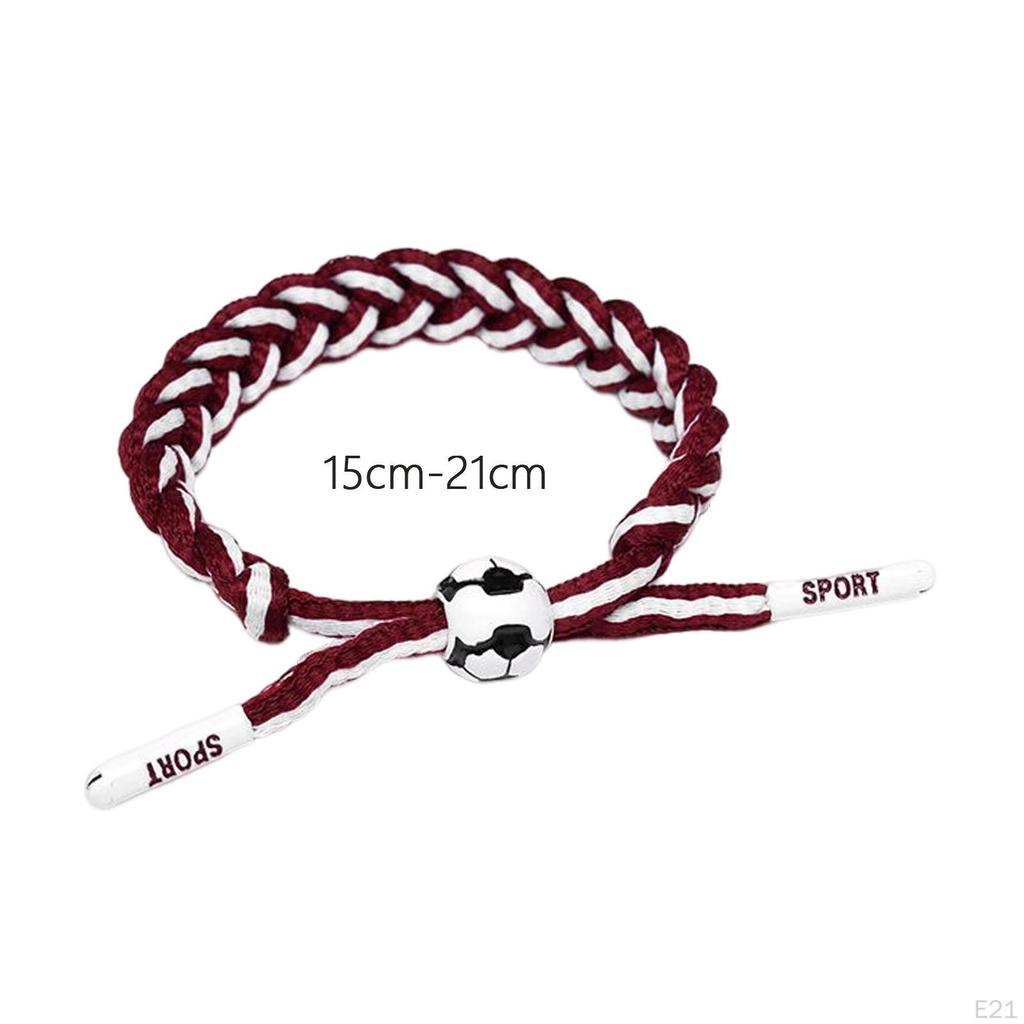 Soccer Bracelets Football Bangles Men's Women's Chain Braided Rope Bracelet