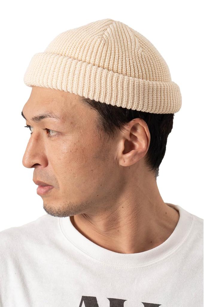 Nakota Colunaline Organic Cotton Heavy Rib Short Watch Solid and One Size Fits Natural Cap, Color, Thick, Simple, Men's Women's, Autumn/Winter, All,