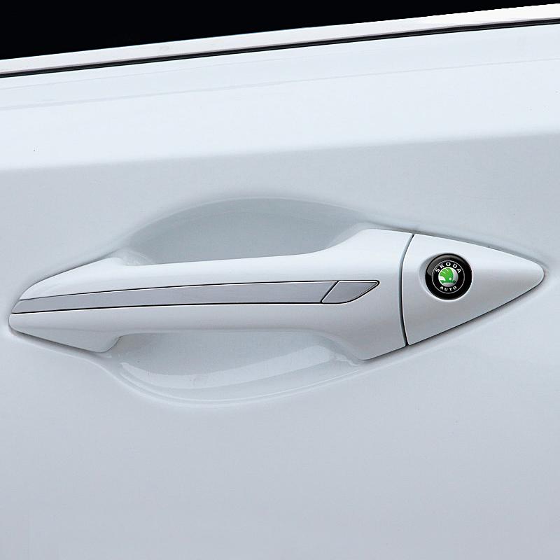 NADH5 Valve Stems & Caps Car Door Lock Keyhole Anti-blocking Protection Stickers For Skoda YETI Octavia SUPERB