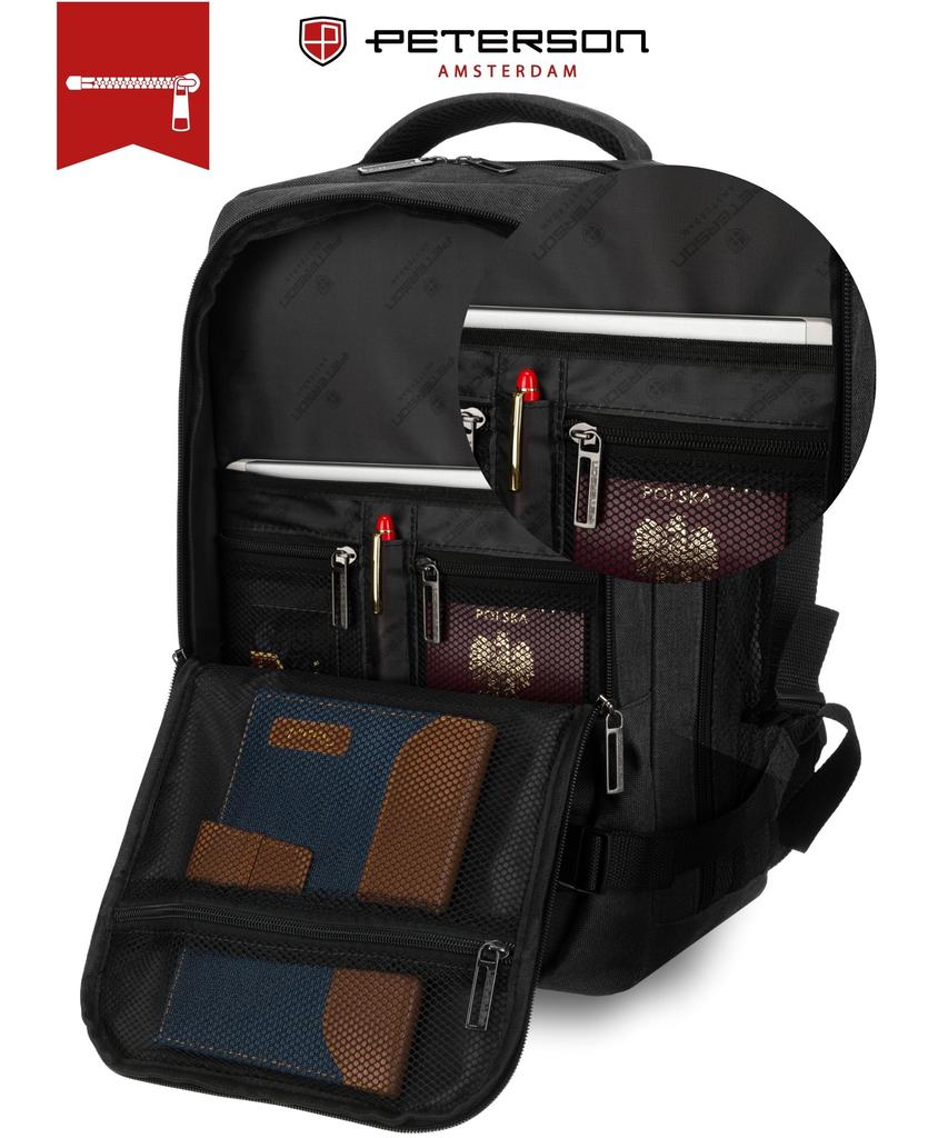 PTN SIKORKA-6460 Black Travel Backpack