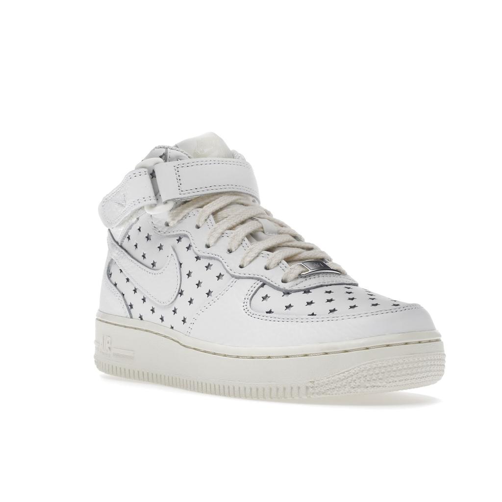 Nike Air Force 1 Mid Cut Out Stars Women Sneakers White Summit-White Coconut-Milk DV3451-100
