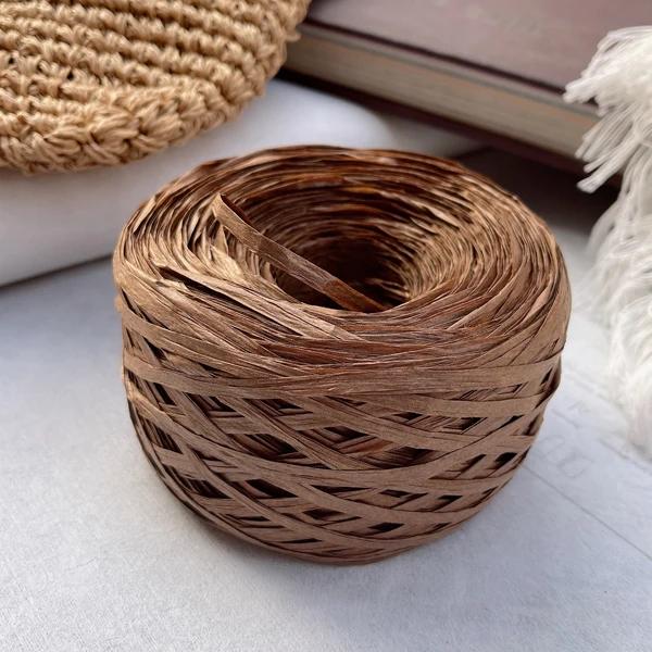 180m Raffia Yarn Paper Grass 100g/pcs for Knitting and Crochet Handmade Diy Straw Hat Bag Doll Slippers Weave Soft Yarn Thread