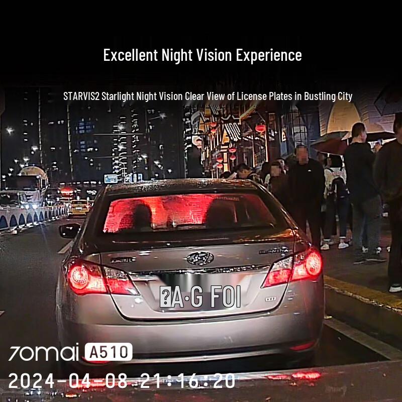 70mai A510 1944P Ultra HD Starlight Nachtsicht Dashcam