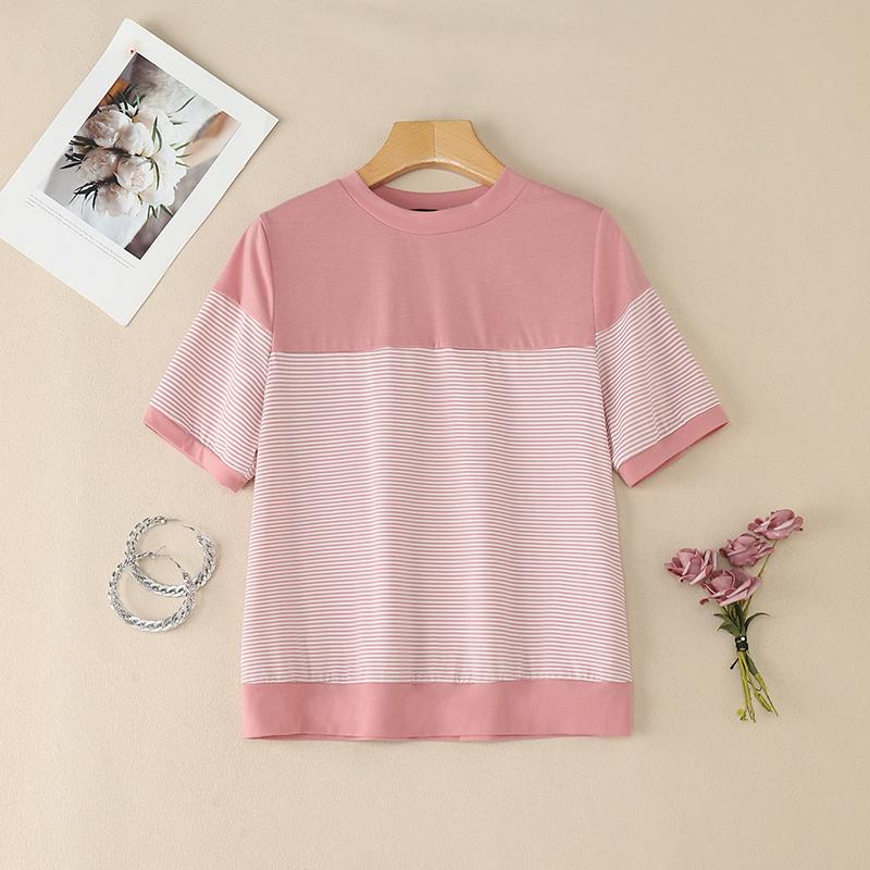 

ZANZEA Women Casual Round Neck Stripe Short Sleeve T-Shirts 5XL