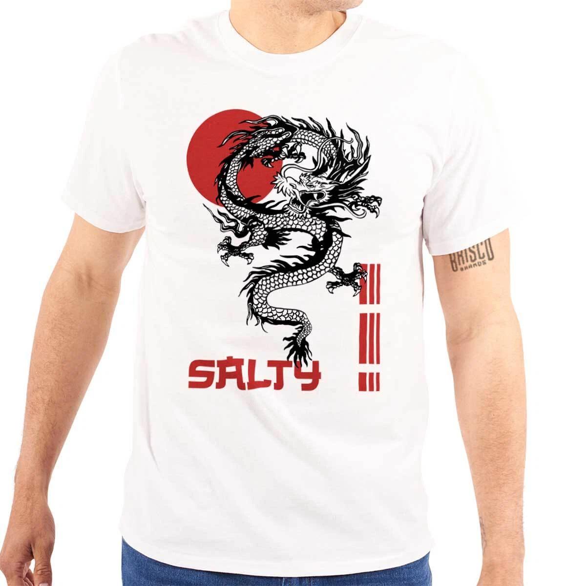 Cool Urban Chinese Dragon Salty Attitude Womens or Mens Crewneck T Shirt Tee XS