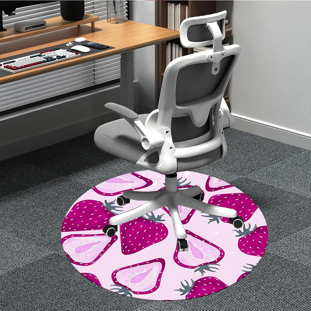 1pc Strawberry Pattern Carpet for Office, Non-slip, Soft and Durable Office Rug, Perfect for Office yy260128064
