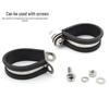 304 Stainless Steel Saddle Clamp with Rubber Strip - Pipe Support and U-Bolt Hose Clip