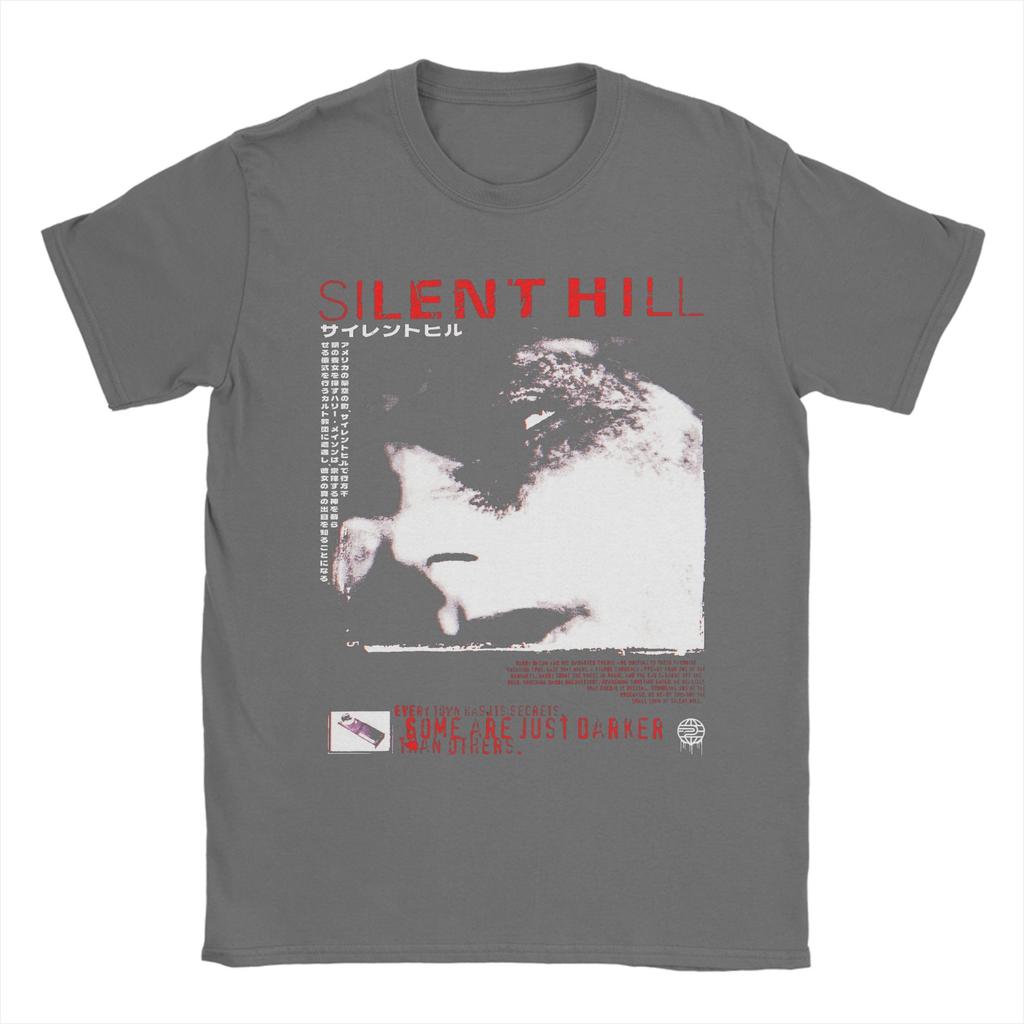 Silent Hill 1 Game T Shirts for Men Pure Cotton Novelty TShirts O Neck Tees Short Sleeve Clothing Big Size