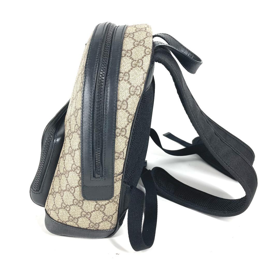 GUCCI 429020 GG Supreme bag logo Backpack Beige/Black
