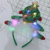 LED Christmas Tree Headband Eye Catching Cosplay Hair Accessory for Men Women and Children Wedding New Year Present