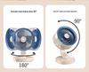 Silent Wall-Mounted & Desktop Electric Fan with Night Light and Strong Air Circulation
