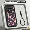 Fantastic Butterfly Print Lanyard Case For Xiaomi 14T 13T Pro Redmi Note 15 Pro 4G 14 13 Pro+ 5G Shockproof Bumper Soft Cover