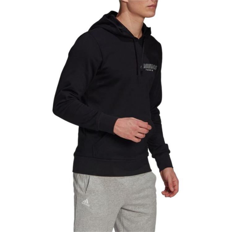 adidas Sweatshirts Men's Black Hooded Moderate Regular GK8158