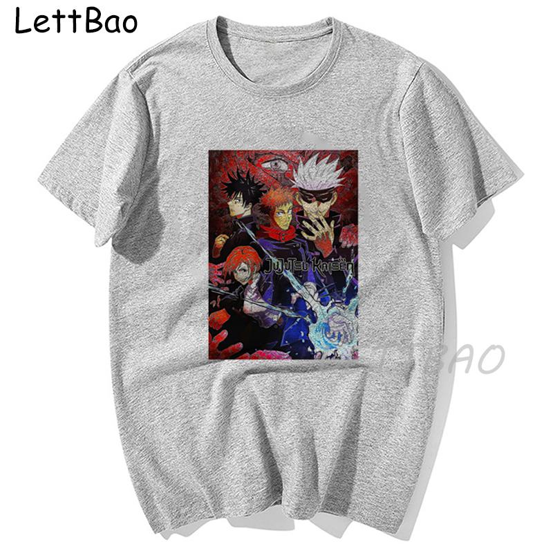 Japanese Anime Jujutsu Kaisen Yuji Itadori Harajuku Women T Shirt Manga Print Tees T Shirt Male