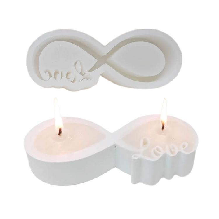 Candle Holder Castings Molds Ribbon Love Candlesticks Silicone Molds Soap Molds 1