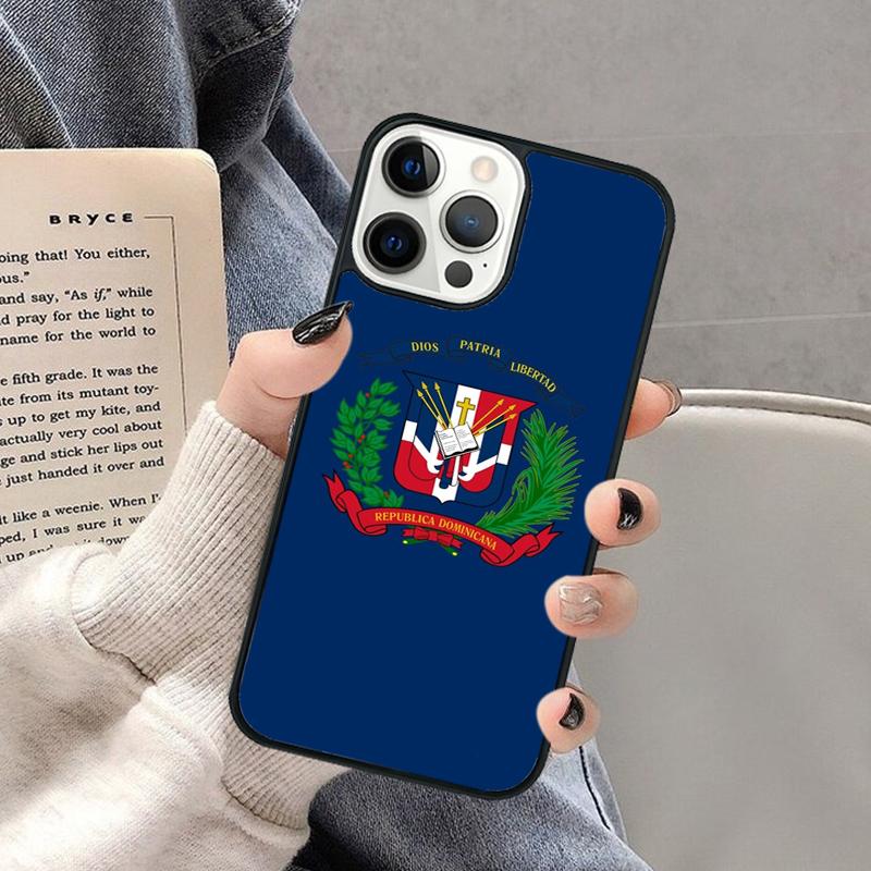 Dominican Republic Coat Of Arms Phone Case for iPhone 17 Air 16 16e 15 Plus for Apple 13 11 12 14 Pro Max Cover Coque
