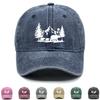 Bear Walking In The Forest Print Snapback Baseball Hat Gorra Hombre Retro Distressed Adjustable Baseball Caps One Size Fits All