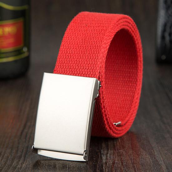 Waist Belt Exquisite Gift Comfortable Canvas Wide Metal Buckle Pants Belt Costume Accessory