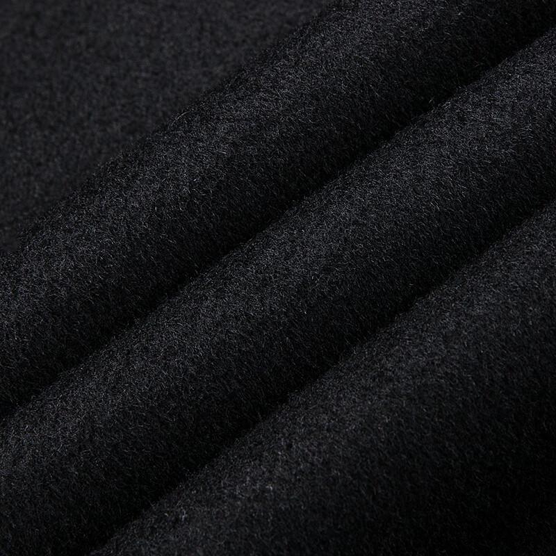 Fapai Men's Mid-Length Down Woolen Coat with 70% Merino Wool Collar & Detachable Liner