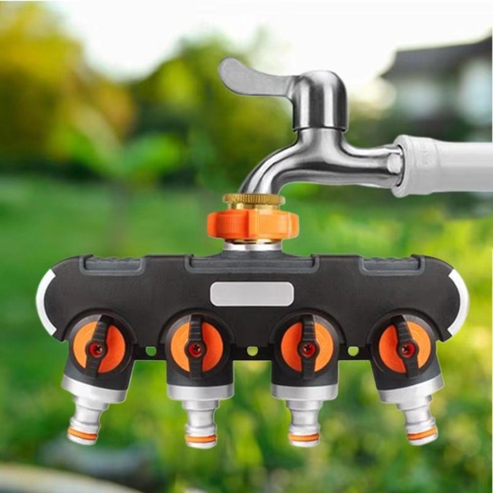 Splitter Design Garden Hose Splitter 4 Independent Switches Water Distributor  Home Lawn Irrigation