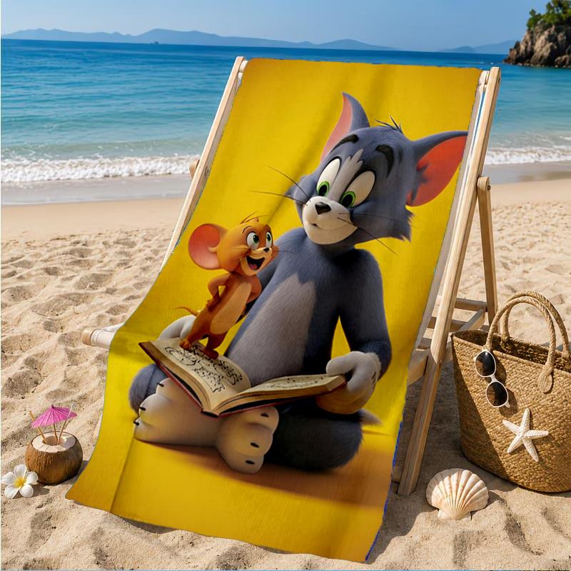 Tom Adventure Beach Towel, Super Soft Microfiber, Perfect Gift for Her/Him, Birthday, for Pool, Beach, Travel, Decor Beach Party